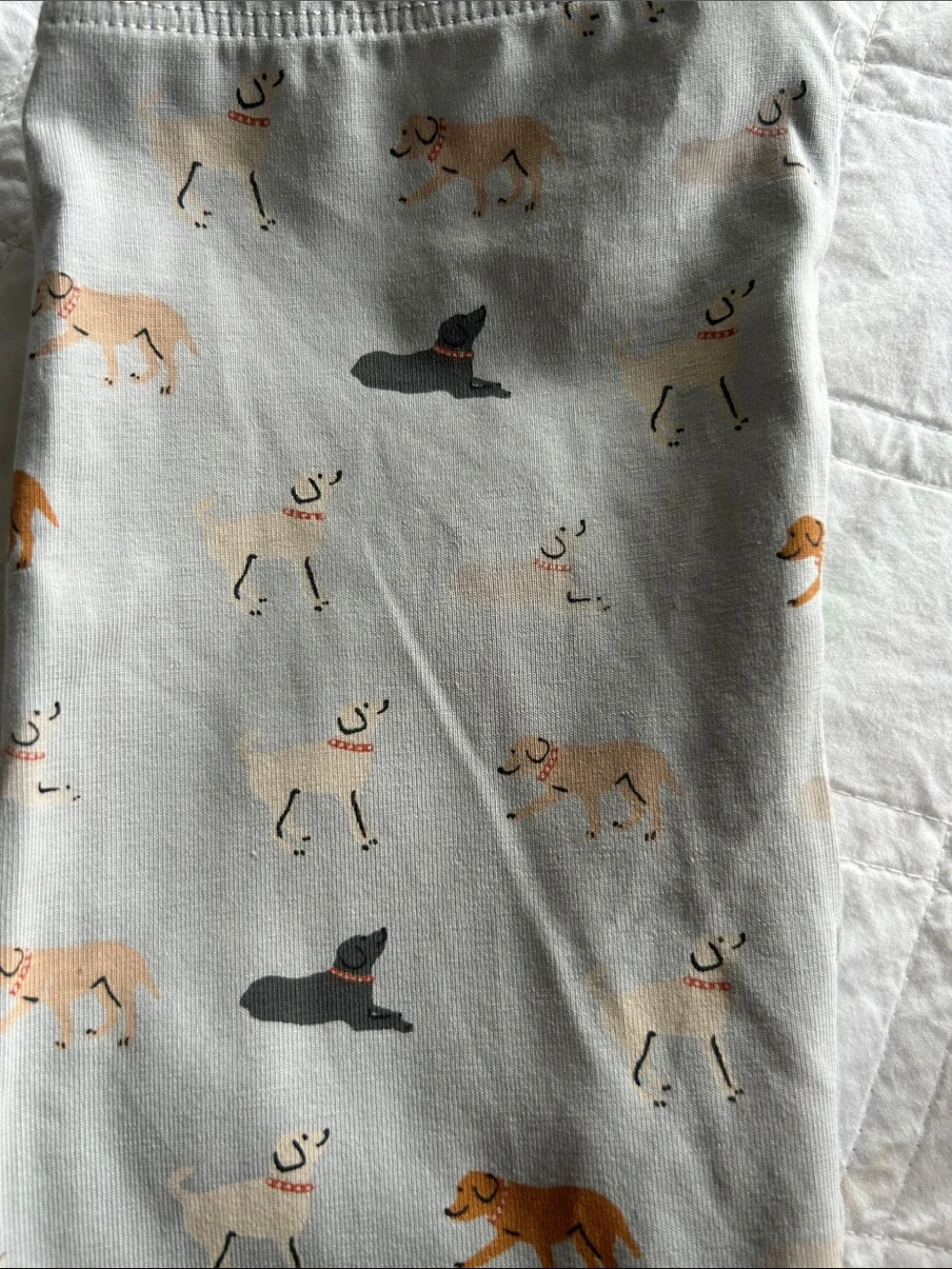 Kids Light Gray Dog-Print Pajama Pants